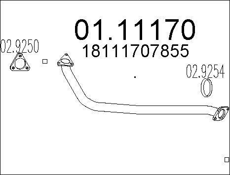 MTS 01.11170 - Труба вихлопного газу autocars.com.ua