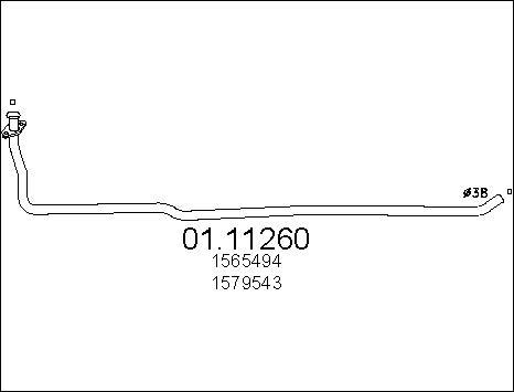 MTS 01.11260 - Труба вихлопного газу autocars.com.ua