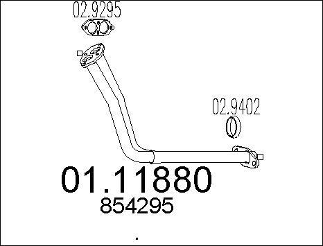 MTS 01.11880 - Труба выхлопного газа autodnr.net