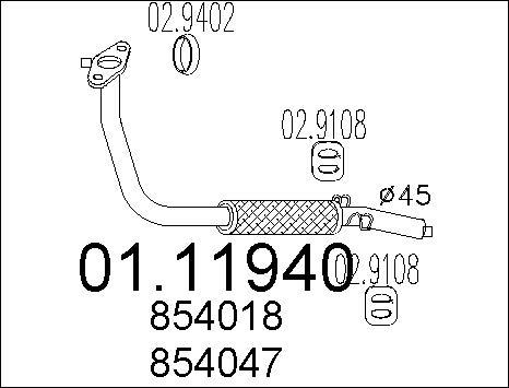 MTS 01.11940 - Труба выхлопного газа autodnr.net
