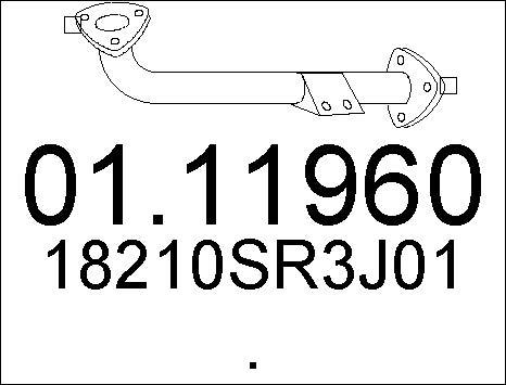 MTS 01.11960 - Труба вихлопного газу autocars.com.ua