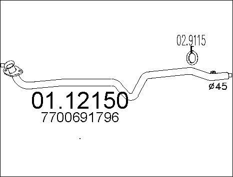 MTS 01.12150 - Труба выхлопного газа autodnr.net