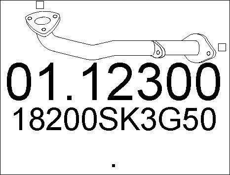 MTS 01.12300 - Труба вихлопного газу autocars.com.ua