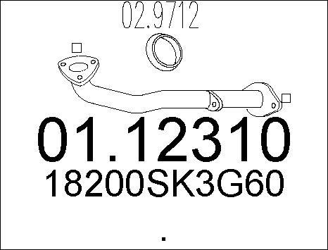 MTS 01.12310 - Труба вихлопного газу autocars.com.ua