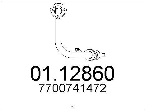 MTS 01.12860 - Труба вихлопного газу autocars.com.ua