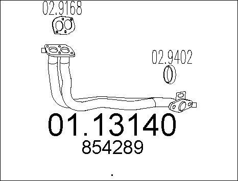 MTS 01.13140 - Труба вихлопного газу autocars.com.ua