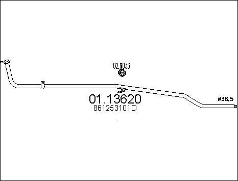 MTS 01.13620 - Труба выхлопного газа autodnr.net