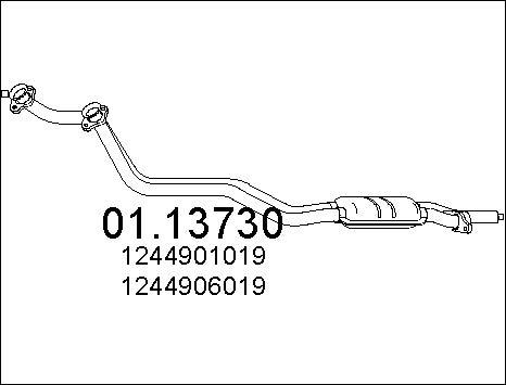 MTS 01.13730 - Труба вихлопного газу autocars.com.ua