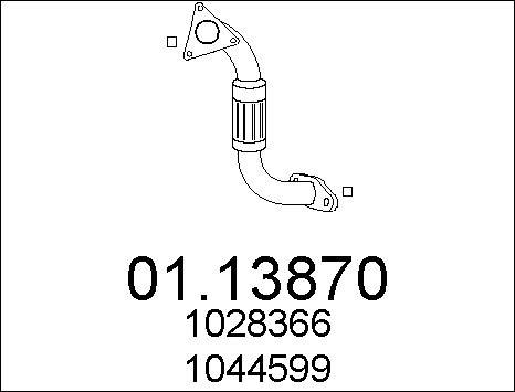 MTS 01.13870 - Труба выхлопного газа avtokuzovplus.com.ua