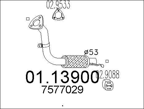 MTS 01.13900 - Труба выхлопного газа autodnr.net