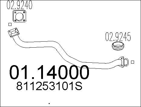MTS 01.14000 - Труба выхлопного газа autodnr.net