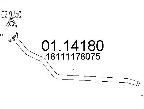 MTS 01.14180 - Труба вихлопного газу autocars.com.ua