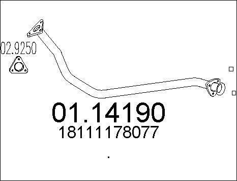 MTS 01.14190 - Труба вихлопного газу autocars.com.ua