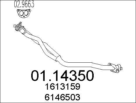 MTS 01.14350 - Труба выхлопного газа autodnr.net