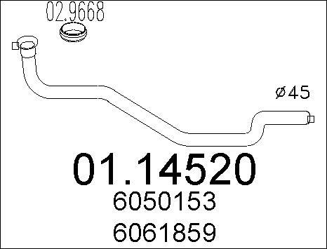MTS 01.14520 - Труба выхлопного газа autodnr.net