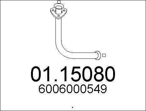 MTS 01.15080 - Труба вихлопного газу autocars.com.ua