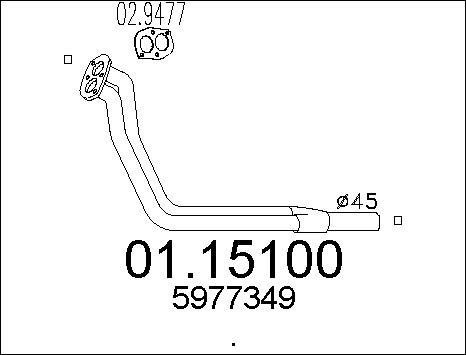 MTS 01.15100 - Труба выхлопного газа autodnr.net