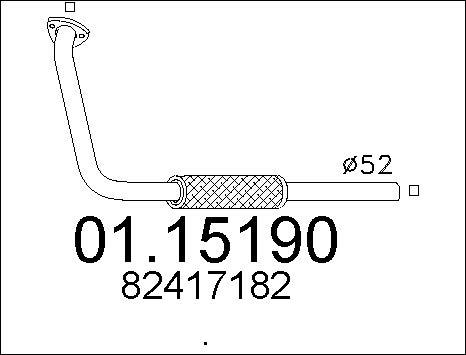 MTS 01.15190 - Труба вихлопного газу autocars.com.ua