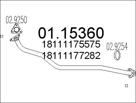 MTS 01.15360 - Труба выхлопного газа autodnr.net