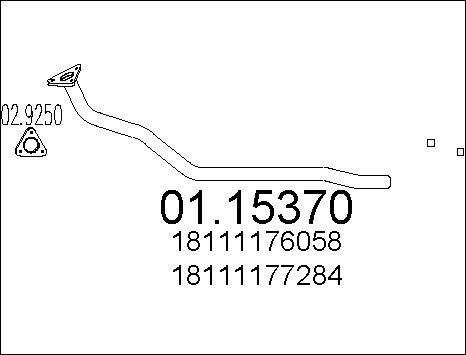 MTS 01.15370 - Труба вихлопного газу autocars.com.ua