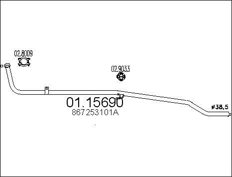 MTS 01.15690 - Труба выхлопного газа autodnr.net