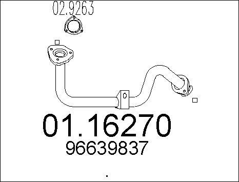 MTS 01.16270 - Труба выхлопного газа avtokuzovplus.com.ua