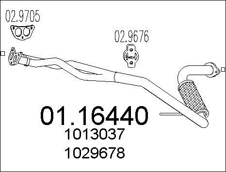 MTS 01.16440 - Труба вихлопного газу autocars.com.ua