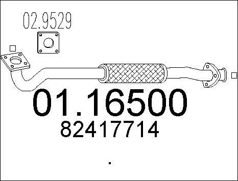 MTS 01.16500 - Труба выхлопного газа avtokuzovplus.com.ua