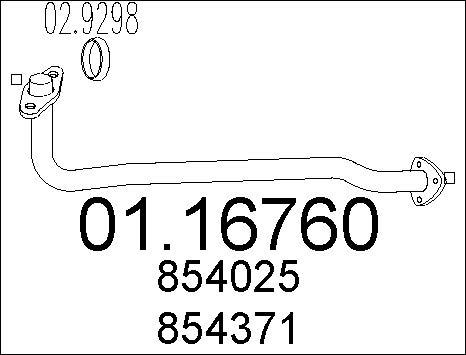 MTS 01.16760 - Труба вихлопного газу autocars.com.ua