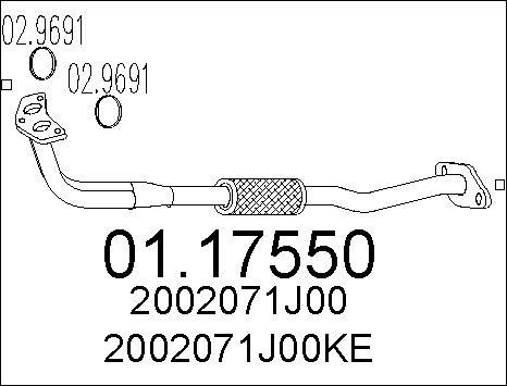MTS 01.17550 - Труба выхлопного газа autodnr.net