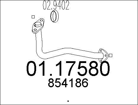 MTS 01.17580 - Труба вихлопного газу autocars.com.ua