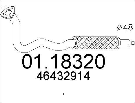 MTS 01.18320 - Труба выхлопного газа avtokuzovplus.com.ua