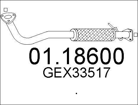 MTS 01.18600 - Труба вихлопного газу autocars.com.ua