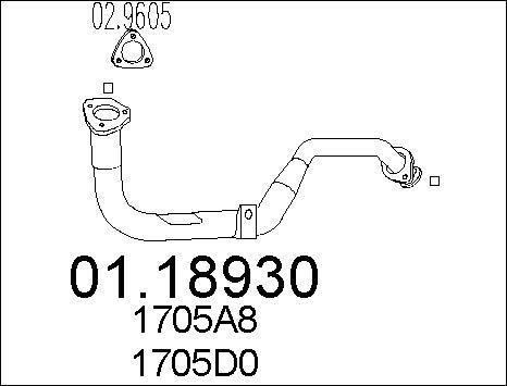 MTS 01.18930 - Труба выхлопного газа avtokuzovplus.com.ua