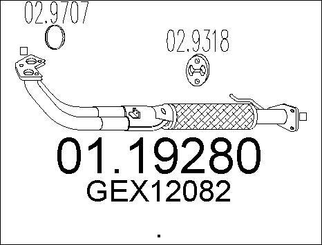 MTS 01.19280 - Труба вихлопного газу autocars.com.ua