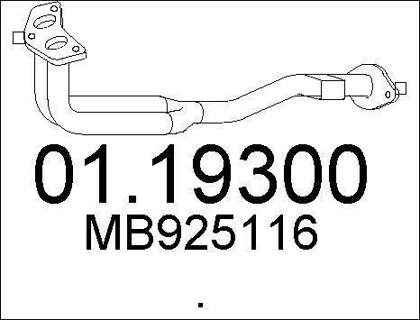 MTS 01.19300 - Труба выхлопного газа avtokuzovplus.com.ua