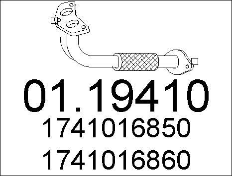 MTS 01.19410 - Труба выхлопного газа avtokuzovplus.com.ua