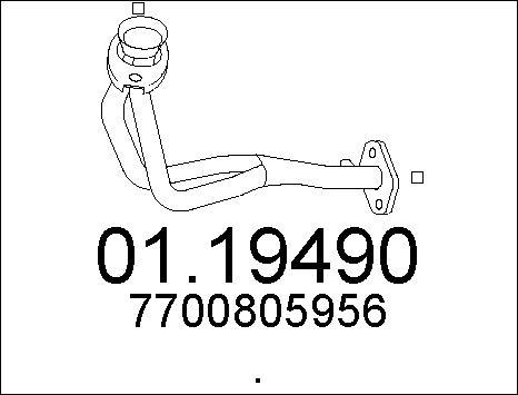 MTS 01.19490 - Труба вихлопного газу autocars.com.ua
