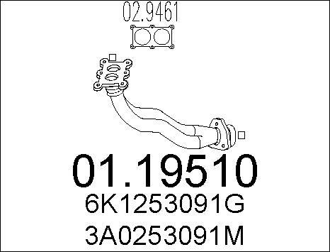 MTS 01.19510 - Труба выхлопного газа avtokuzovplus.com.ua