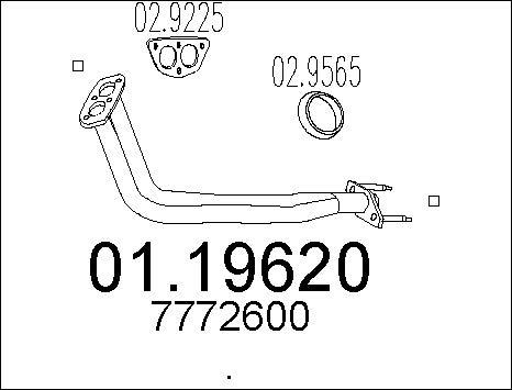 MTS 01.19620 - Труба вихлопного газу autocars.com.ua