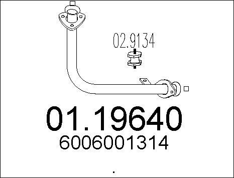 MTS 01.19640 - Труба вихлопного газу autocars.com.ua