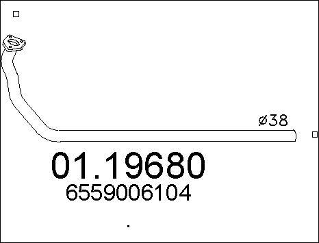 MTS 01.19680 - Труба выхлопного газа avtokuzovplus.com.ua