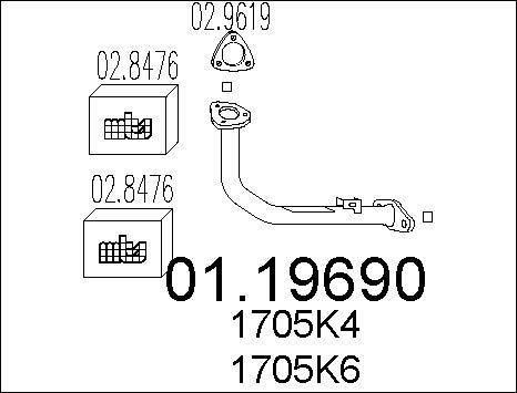 MTS 01.19690 - Труба выхлопного газа autodnr.net