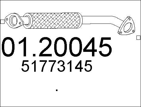 MTS 01.20045 - Труба вихлопного газу autocars.com.ua