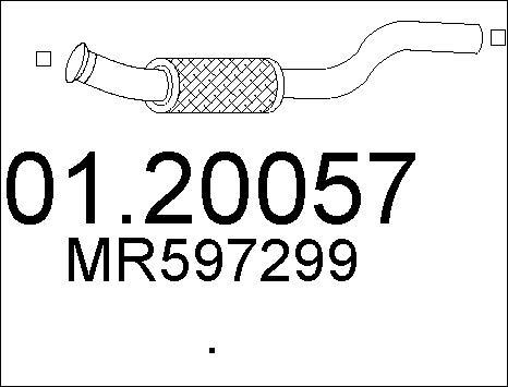 MTS 01.20057 - Труба вихлопного газу autocars.com.ua