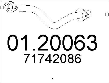 MTS 01.20063 - Труба вихлопного газу autocars.com.ua