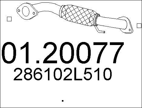 MTS 01.20077 - Труба вихлопного газу autocars.com.ua