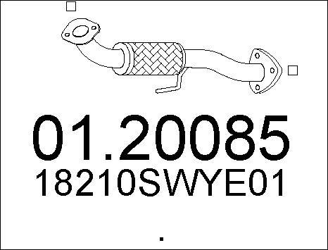 MTS 01.20085 - Труба вихлопного газу autocars.com.ua