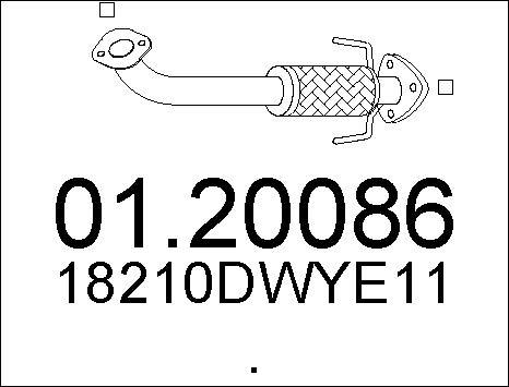 MTS 01.20086 - Труба вихлопного газу autocars.com.ua