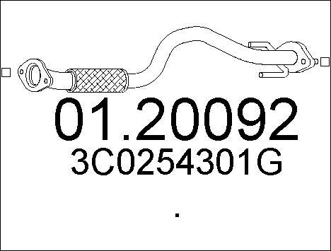 MTS 01.20092 - Труба вихлопного газу autocars.com.ua